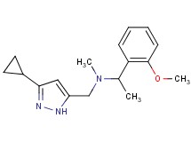 N-[(3-cyclopropyl-1H-pyrazol-5-yl)methyl]-1-(2-methoxyphenyl)-N-methylethanamine trifluoroacetate