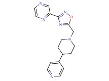 2-(5-{[4-(4-pyridinyl)-1-piperidinyl]methyl}-1,2,4-oxadiazol-3-yl)pyrazine