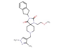 3-(2,3-dihydro-1H-inden-2-yl)-8-[(1,3-dimethyl-1H-pyrazol-4-yl)methyl]-1-(2-methoxyethyl)-1,3,8-triazaspiro[4.5]decane-2,4-dione