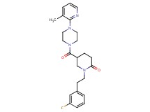 1-[2-(3-fluorophenyl)ethyl]-5-{[4-(3-methyl-2-pyridinyl)-1-piperazinyl]carbonyl}-2-piperidinone