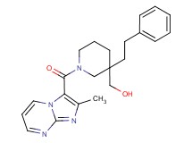 [1-[(2-methylimidazo[1,2-a]pyrimidin-3-yl)carbonyl]-3-(2-phenylethyl)piperidin-3-yl]methanol