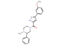 4-{[3-(3-methoxyphenyl)-1H-pyrazol-5-yl]carbonyl}-1-methyl-2-phenylpiperazine