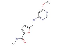 5-{[(6-methoxypyrimidin-4-yl)amino]methyl}-N-methyl-2-furamide