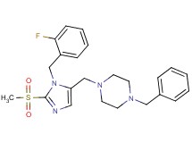 1-benzyl-4-{[1-(2-fluorobenzyl)-2-(methylsulfonyl)-1H-imidazol-5-yl]methyl}piperazine
