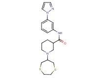 1-(1,4-dithiepan-6-yl)-N-[3-(1H-pyrazol-1-yl)phenyl]-3-piperidinecarboxamide