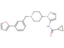 N-(1-{1-[3-(2-furyl)benzyl]-4-piperidinyl}-1H-pyrazol-5-yl)cyclopropanecarboxamide
