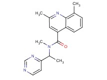 N,2,8-trimethyl-N-(1-pyrimidin-4-ylethyl)quinoline-4-carboxamide