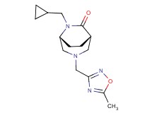 (1S*,5R*)-6-(cyclopropylmethyl)-3-[(5-methyl-1,2,4-oxadiazol-3-yl)methyl]-3,6-diazabicyclo[3.2.2]nonan-7-one