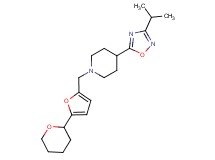 4-(3-isopropyl-1,2,4-oxadiazol-5-yl)-1-{[5-(tetrahydro-2H-pyran-2-yl)-2-furyl]methyl}piperidine