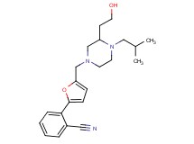 2-(5-{[3-(2-hydroxyethyl)-4-isobutylpiperazin-1-yl]methyl}-2-furyl)benzonitrile