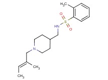2-methyl-N-({1-[(2E)-2-methylbut-2-en-1-yl]piperidin-4-yl}methyl)benzenesulfonamide