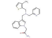 2-(3-{[[(3-methyl-2-thienyl)methyl](pyridin-2-ylmethyl)amino]methyl}-1H-indol-1-yl)acetamide