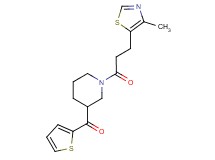 {1-[3-(4-methyl-1,3-thiazol-5-yl)propanoyl]piperidin-3-yl}(2-thienyl)methanone