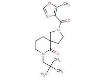 7-(2,2-dimethylpropyl)-2-[(5-methyl-1,3-oxazol-4-yl)carbonyl]-2,7-diazaspiro[4.5]decan-6-one