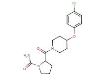 2-{[4-(4-chlorophenoxy)-1-piperidinyl]carbonyl}-1-pyrrolidinecarboxamide