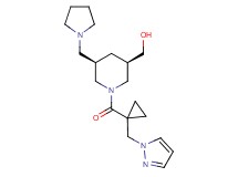 [(3R*,5R*)-1-{[1-(1H-pyrazol-1-ylmethyl)cyclopropyl]carbonyl}-5-(1-pyrrolidinylmethyl)-3-piperidinyl]methanol
