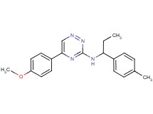 5-(4-methoxyphenyl)-N-[1-(4-methylphenyl)propyl]-1,2,4-triazin-3-amine