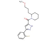 1-{[3-(2-fluorophenyl)-1H-pyrazol-5-yl]carbonyl}-2-(3-methoxypropyl)piperidine