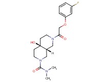 (4aR*,8aR*)-7-[(3-fluorophenoxy)acetyl]-4a-hydroxy-N,N-dimethyloctahydro-2,7-naphthyridine-2(1H)-carboxamide