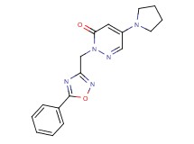 2-[(5-phenyl-1,2,4-oxadiazol-3-yl)methyl]-5-pyrrolidin-1-ylpyridazin-3(2H)-one