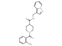 1-(2-methylbenzoyl)-N-(pyrazolo[1,5-a]pyridin-3-ylmethyl)piperidine-4-carboxamide
