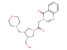 3-{2-[(3R*,4R*)-3-(hydroxymethyl)-4-(morpholin-4-ylmethyl)pyrrolidin-1-yl]-2-oxoethyl}quinazolin-4(3H)-one