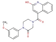 4-[(2-hydroxy-4-quinolinyl)carbonyl]-1-(3-methoxyphenyl)-2-piperazinone