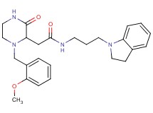 N-[3-(2,3-dihydro-1H-indol-1-yl)propyl]-2-[1-(2-methoxybenzyl)-3-oxo-2-piperazinyl]acetamide