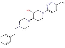 (3R*,4R*)-1-(6-methyl-3-pyridazinyl)-4-[4-(2-phenylethyl)-1-piperazinyl]-3-piperidinol