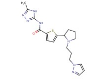 N-(5-methyl-4H-1,2,4-triazol-3-yl)-5-{1-[3-(1H-pyrazol-1-yl)propyl]-2-pyrrolidinyl}-2-thiophenecarboxamide