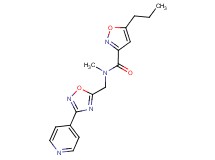 N-methyl-5-propyl-N-{[3-(4-pyridinyl)-1,2,4-oxadiazol-5-yl]methyl}-3-isoxazolecarboxamide