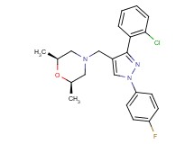 (2R*,6S*)-4-{[3-(2-chlorophenyl)-1-(4-fluorophenyl)-1H-pyrazol-4-yl]methyl}-2,6-dimethylmorpholine
