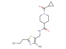 1-(cyclopropylcarbonyl)-N-[(4-methyl-2-propyl-1,3-thiazol-5-yl)methyl]-4-piperidinecarboxamide