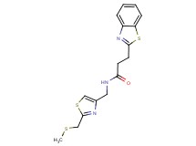 3-(1,3-benzothiazol-2-yl)-N-({2-[(methylthio)methyl]-1,3-thiazol-4-yl}methyl)propanamide