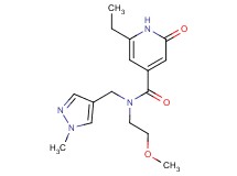 6-ethyl-N-(2-methoxyethyl)-N-[(1-methyl-1H-pyrazol-4-yl)methyl]-2-oxo-1,2-dihydropyridine-4-carboxamide