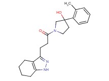 3-(2-methylphenyl)-1-[3-(4,5,6,7-tetrahydro-1H-indazol-3-yl)propanoyl]pyrrolidin-3-ol