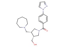 {(3R*,4R*)-4-(azepan-1-ylmethyl)-1-[4-(1H-pyrazol-1-yl)benzoyl]pyrrolidin-3-yl}methanol