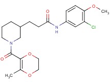N-(3-chloro-4-methoxyphenyl)-3-{1-[(3-methyl-5,6-dihydro-1,4-dioxin-2-yl)carbonyl]-3-piperidinyl}propanamide
