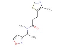 N-[1-(3-isoxazolyl)ethyl]-N-methyl-3-(4-methyl-1,3-thiazol-5-yl)propanamide
