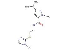 3-isopropyl-1-methyl-N-{2-[(1-methyl-1H-imidazol-2-yl)thio]ethyl}-1H-pyrazole-5-carboxamide