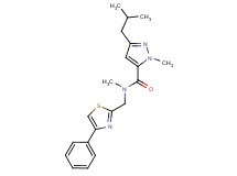 3-isobutyl-N,1-dimethyl-N-[(4-phenyl-1,3-thiazol-2-yl)methyl]-1H-pyrazole-5-carboxamide