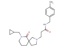 3-[7-(cyclopropylmethyl)-6-oxo-2,7-diazaspiro[4.5]dec-2-yl]-N-(4-methylbenzyl)propanamide