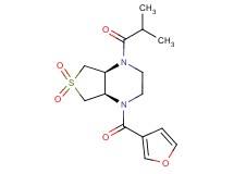 (4aS*,7aR*)-1-(3-furoyl)-4-isobutyryloctahydrothieno[3,4-b]pyrazine 6,6-dioxide