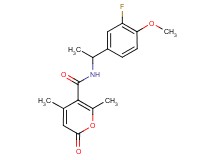 N-[1-(3-fluoro-4-methoxyphenyl)ethyl]-4,6-dimethyl-2-oxo-2H-pyran-5-carboxamide