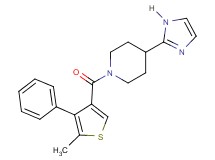 4-(1H-imidazol-2-yl)-1-[(5-methyl-4-phenyl-3-thienyl)carbonyl]piperidine