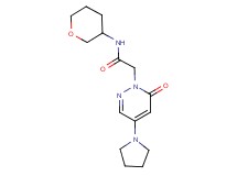 2-[6-oxo-4-(1-pyrrolidinyl)-1(6H)-pyridazinyl]-N-(tetrahydro-2H-pyran-3-yl)acetamide
