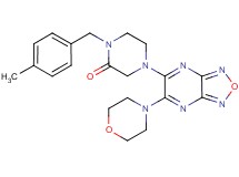 1-(4-methylbenzyl)-4-[6-(4-morpholinyl)[1,2,5]oxadiazolo[3,4-b]pyrazin-5-yl]-2-piperazinone