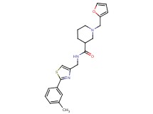 1-(2-furylmethyl)-N-{[2-(3-methylphenyl)-1,3-thiazol-4-yl]methyl}-3-piperidinecarboxamide