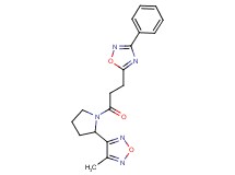 5-{3-[2-(4-methyl-1,2,5-oxadiazol-3-yl)-1-pyrrolidinyl]-3-oxopropyl}-3-phenyl-1,2,4-oxadiazole