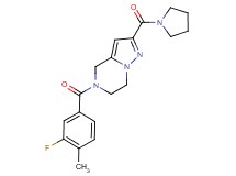 5-(3-fluoro-4-methylbenzoyl)-2-(pyrrolidin-1-ylcarbonyl)-4,5,6,7-tetrahydropyrazolo[1,5-a]pyrazine